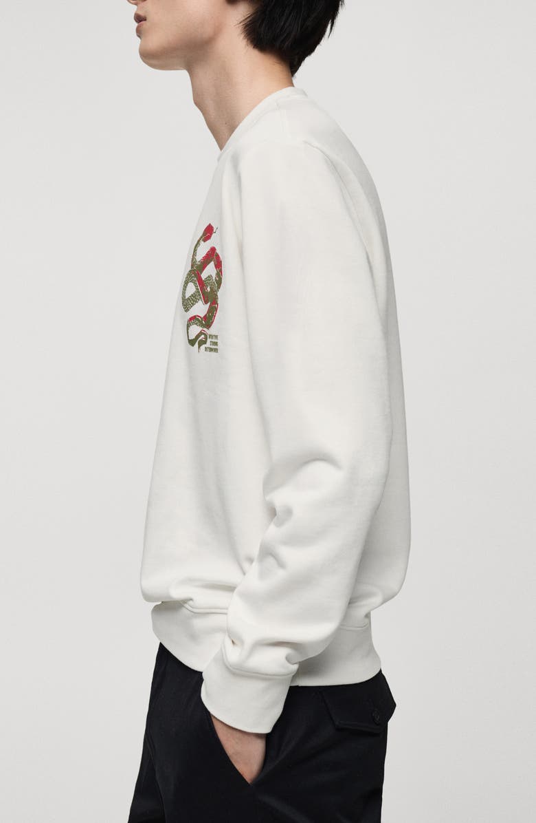 MANGO Embroidered Graphic Sweatshirt, Alternate, color, 