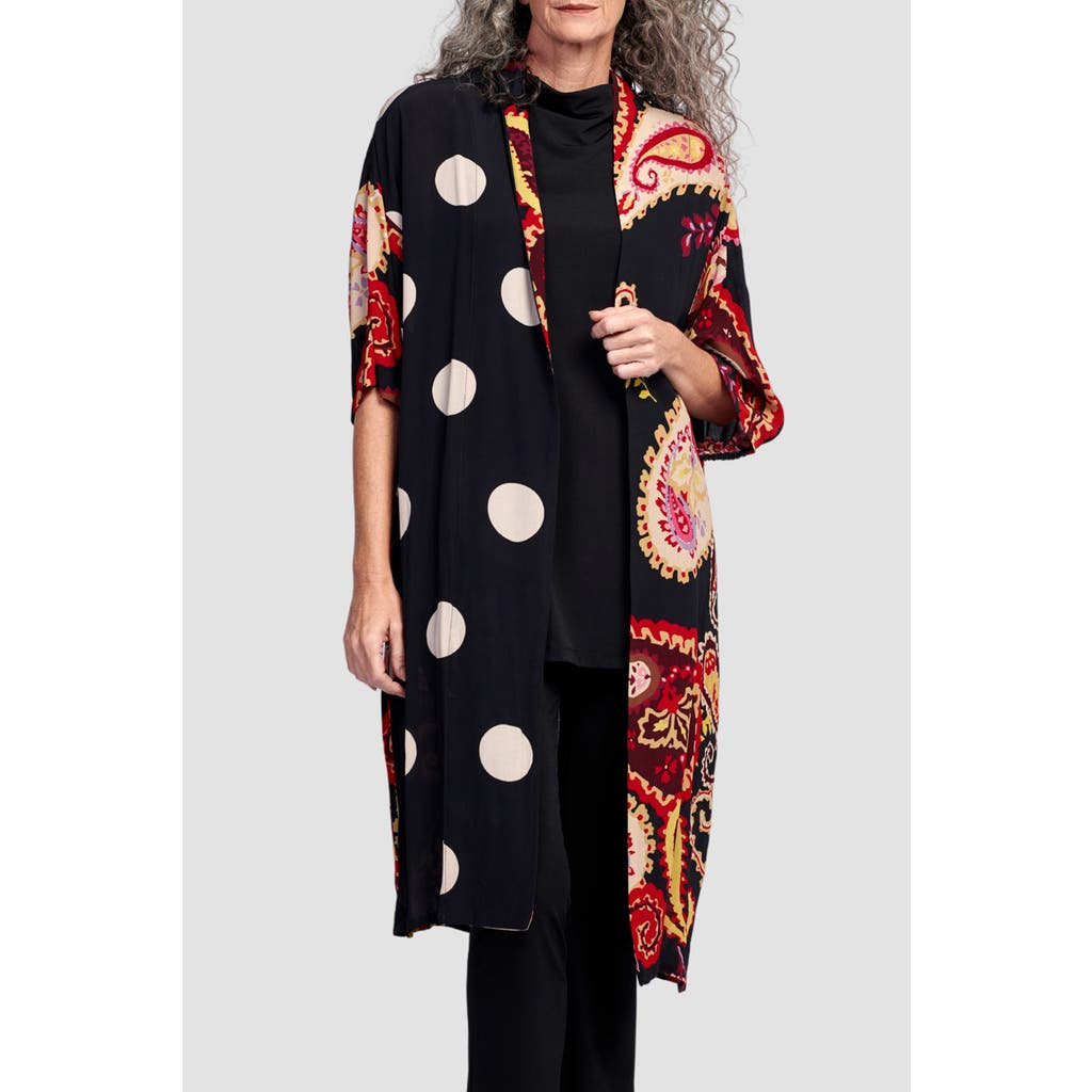 ALEMBIKA ALEMBIKA FIESTA PRINT KIMONO INSPIRED LONG LIGHT JACKET