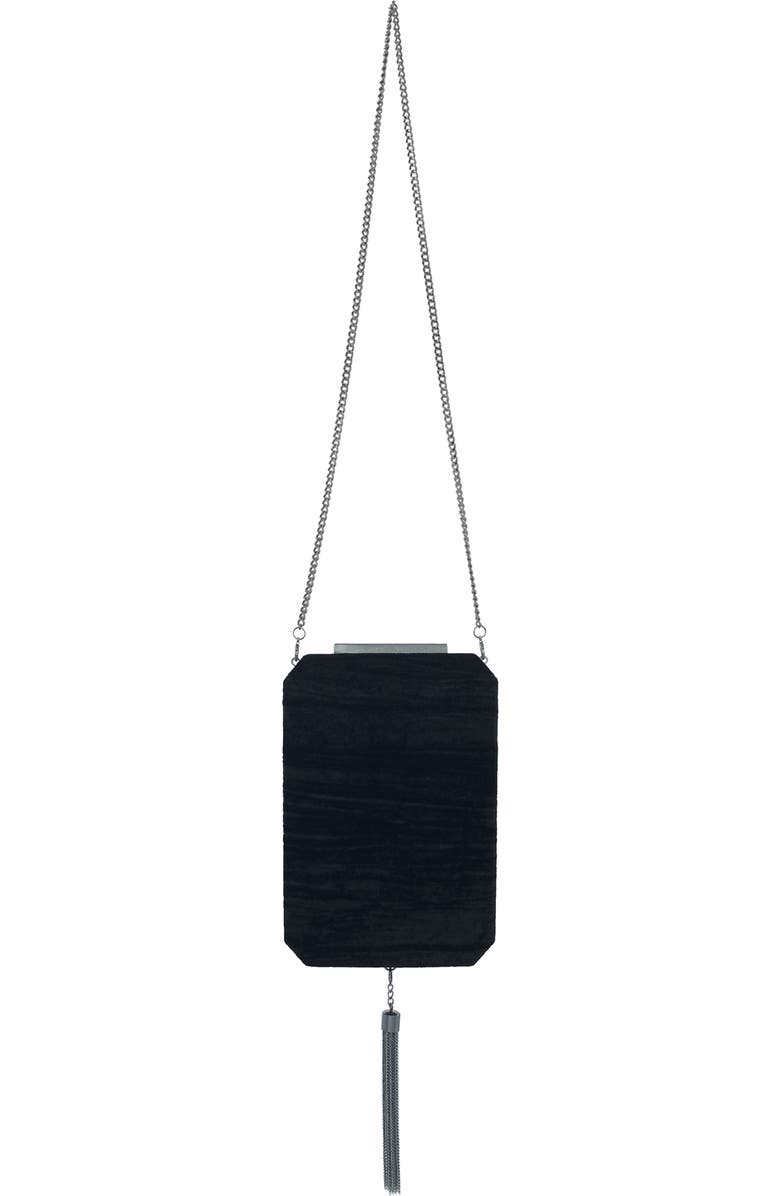 Olga Berg Cassandra Velvet Box Clutch, Alternate, color,