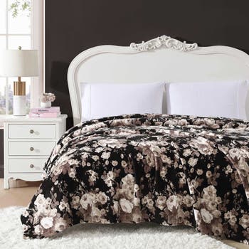 Betsey Johnson Floral Reversible Microfiber Velvet Duvet Cover