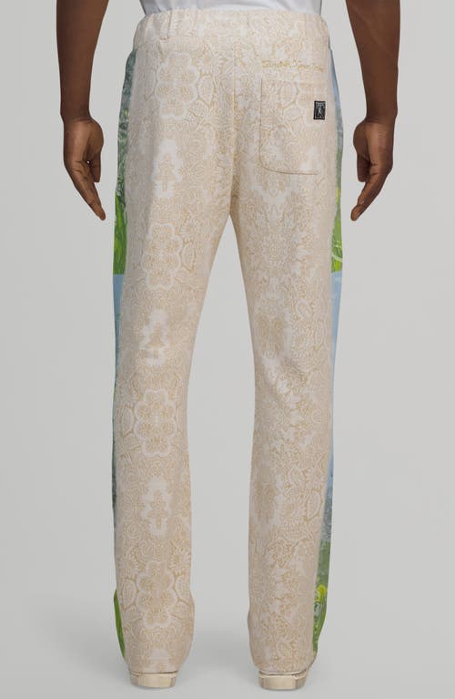 Prps Sun Valley Jacquard Pants In Beige/white