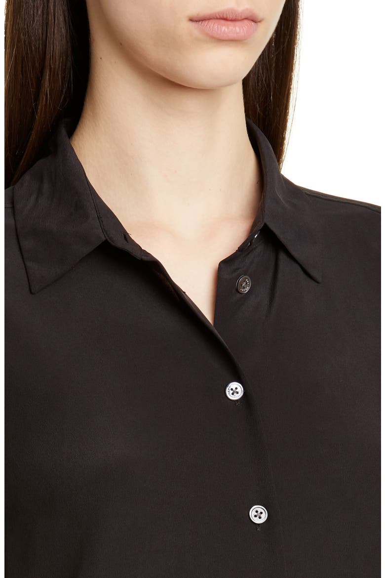 Essential Silk Blouse, Alternate, color, TRUE BLACK