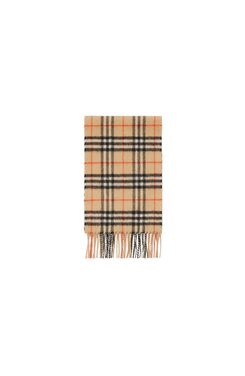 Burberry Check Cashmere Scarf, Alternate, color, Sand