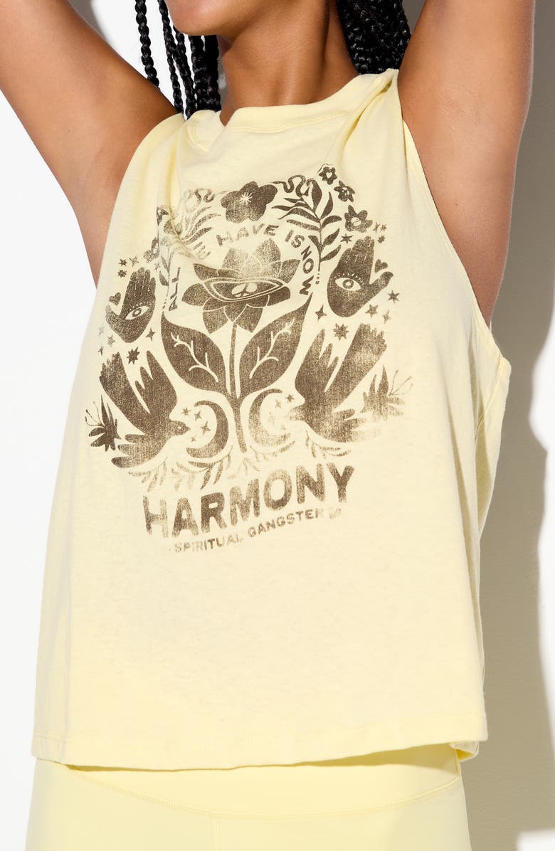 Spiritual Gangster Spring Harmony Vibe Tank, Alternate, color, French Vanilla