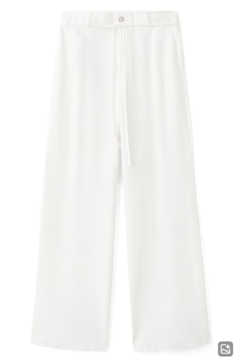 Drawstring Straight Leg Pants, Main, color, OFF WHITE