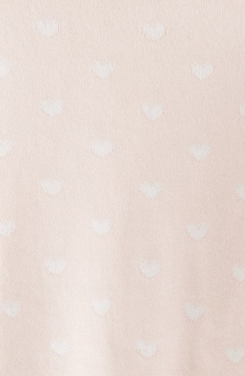 Nordstrom Kids' Heart Jacquard Cotton Cardigan In Pink