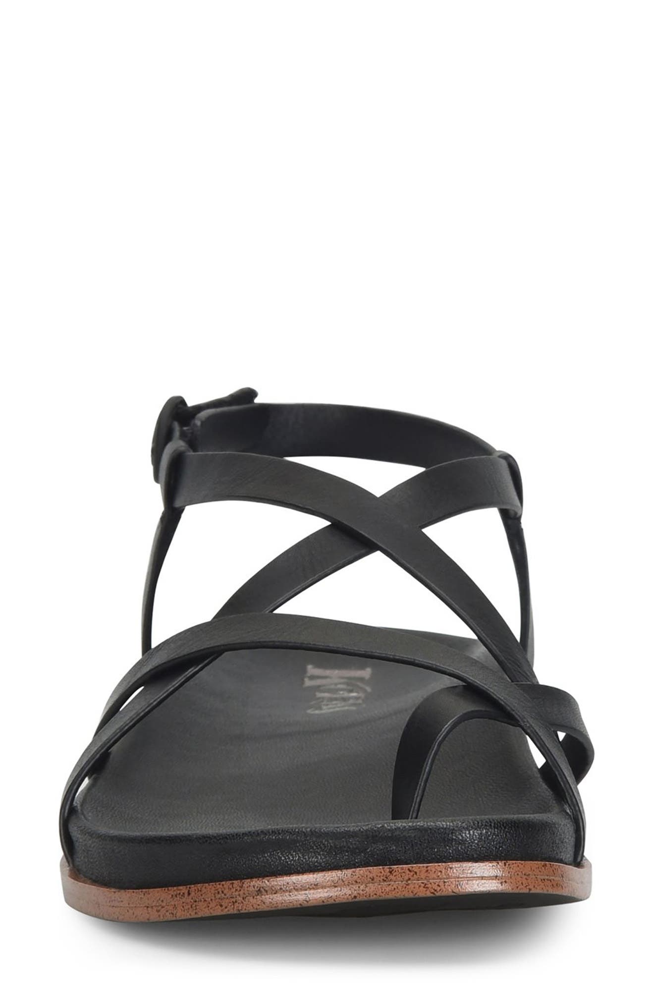 KORKS Arica Toe Loop Sandal, Alternate, color, Black