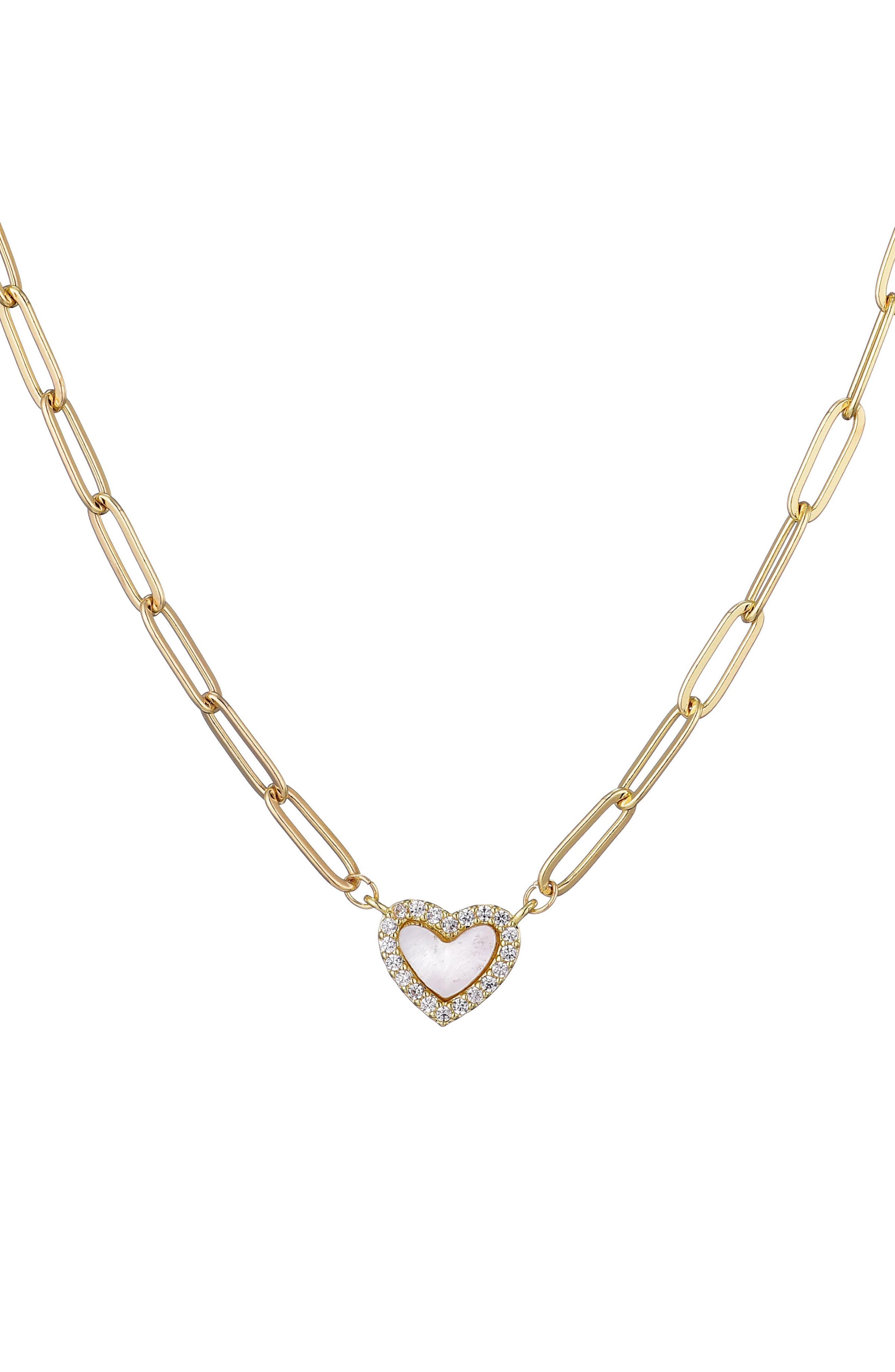 Adornia Pavé CZ Mother of Pearl Pendant Necklace