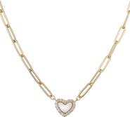 Adornia Pavé CZ Mother of Pearl Pendant Necklace