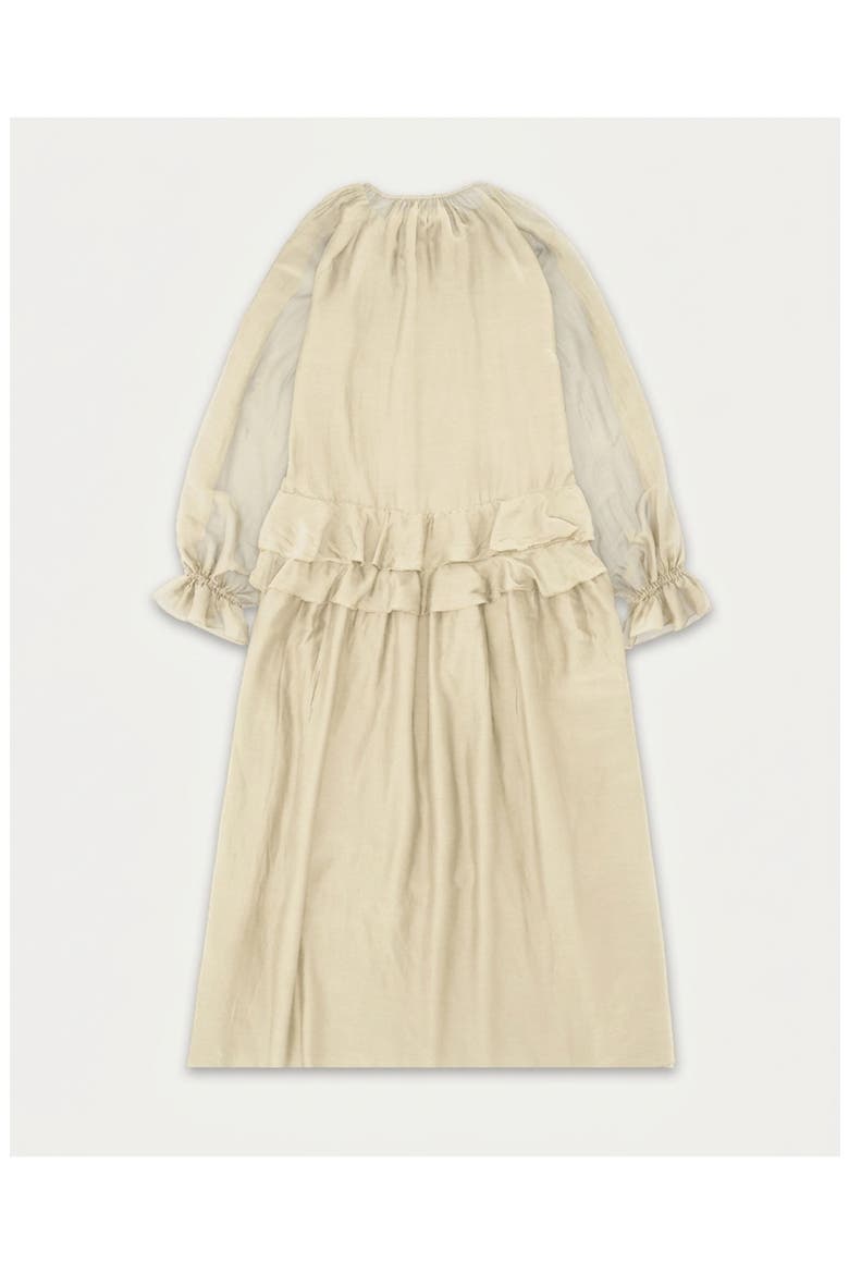 Ange Cotton Silk Caftan Dress, Alternate, color, Cream