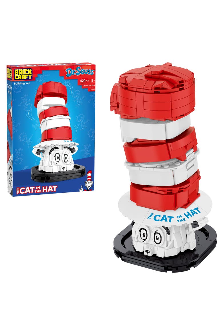 Dr. Seuss Cat In The Hat Building Set, Main, color, Red
