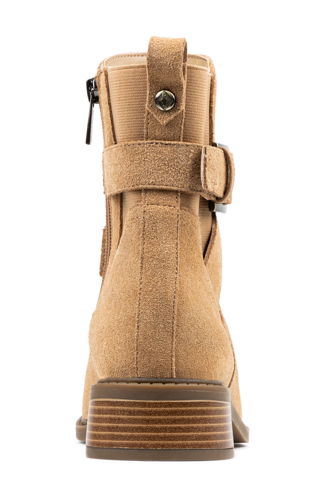 Donald Pliner Buckle Bootie, Alternate, color, Camel