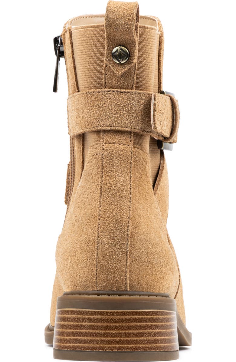 Donald Pliner Buckle Bootie, Alternate, color, Camel