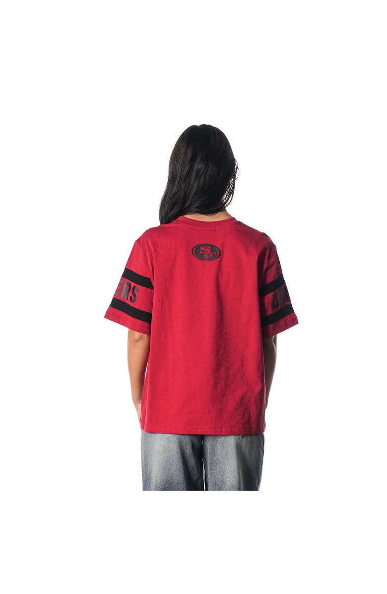 THE WILD COLLECTIVE Women's The Wild Collective Scarlet San Francisco 49ers Drop Shoulder T-Shirt, Alternate, color, Scarlet