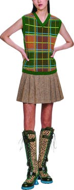 Anna Sui Plaid Sweaters Vest