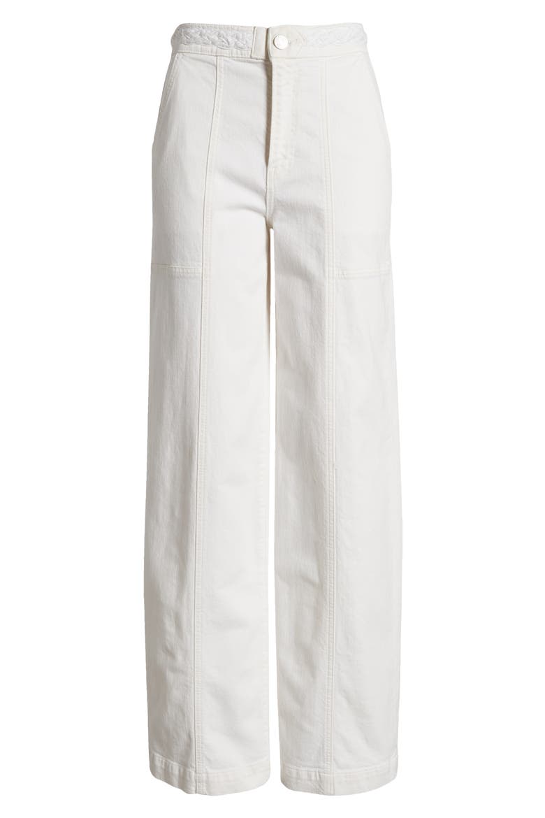 Braided Waistband Wide Leg Jeans, Alternate, color, AU NATURAL CLEAN