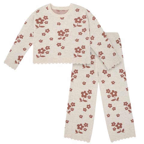 Jacquard Sweater Knit Top and Pant Set (Toddler & Little Kid)