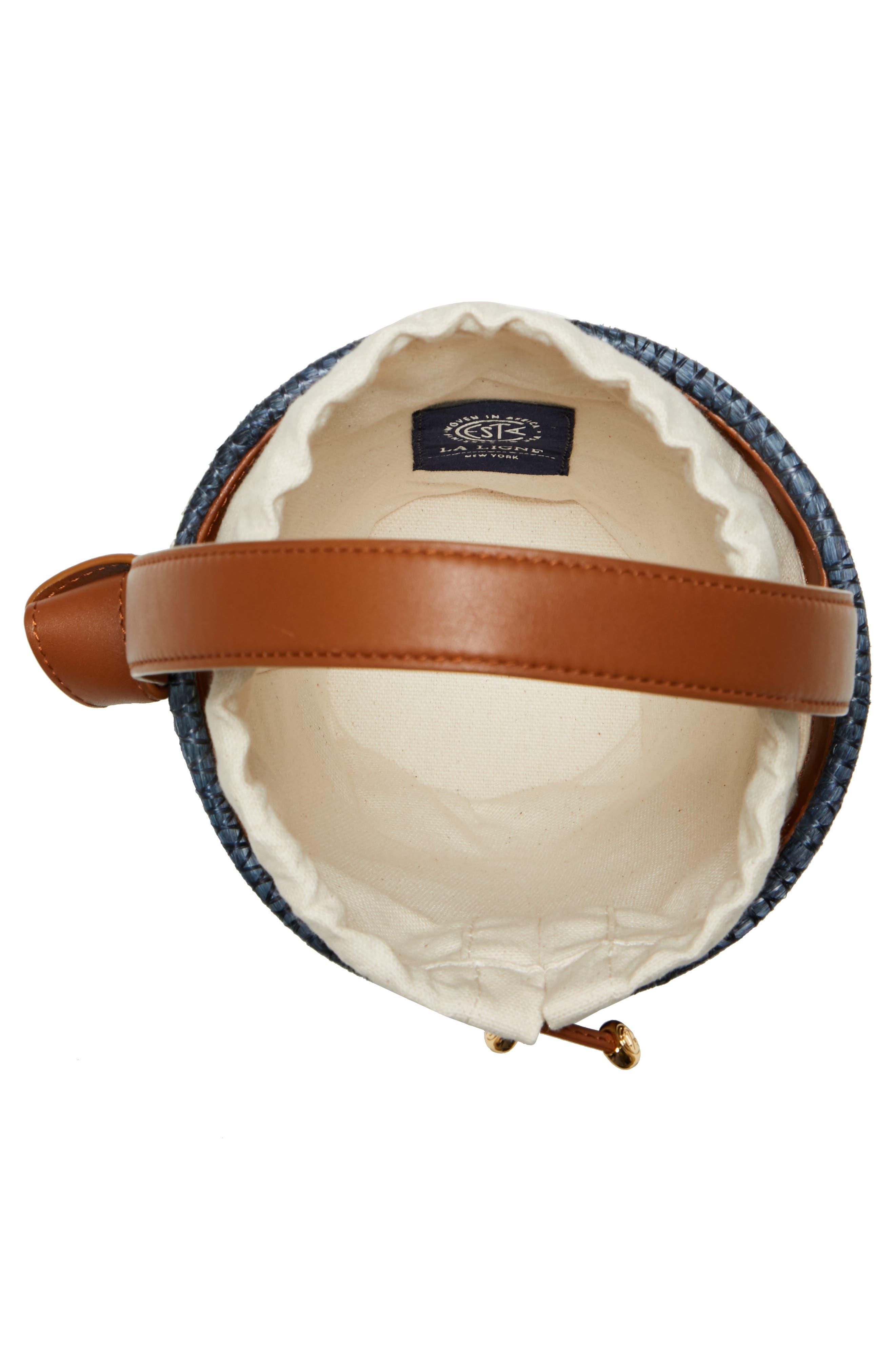 La Ligne x Cesta US Navy Lunch Pail Straw Handbag, Alternate, color, 