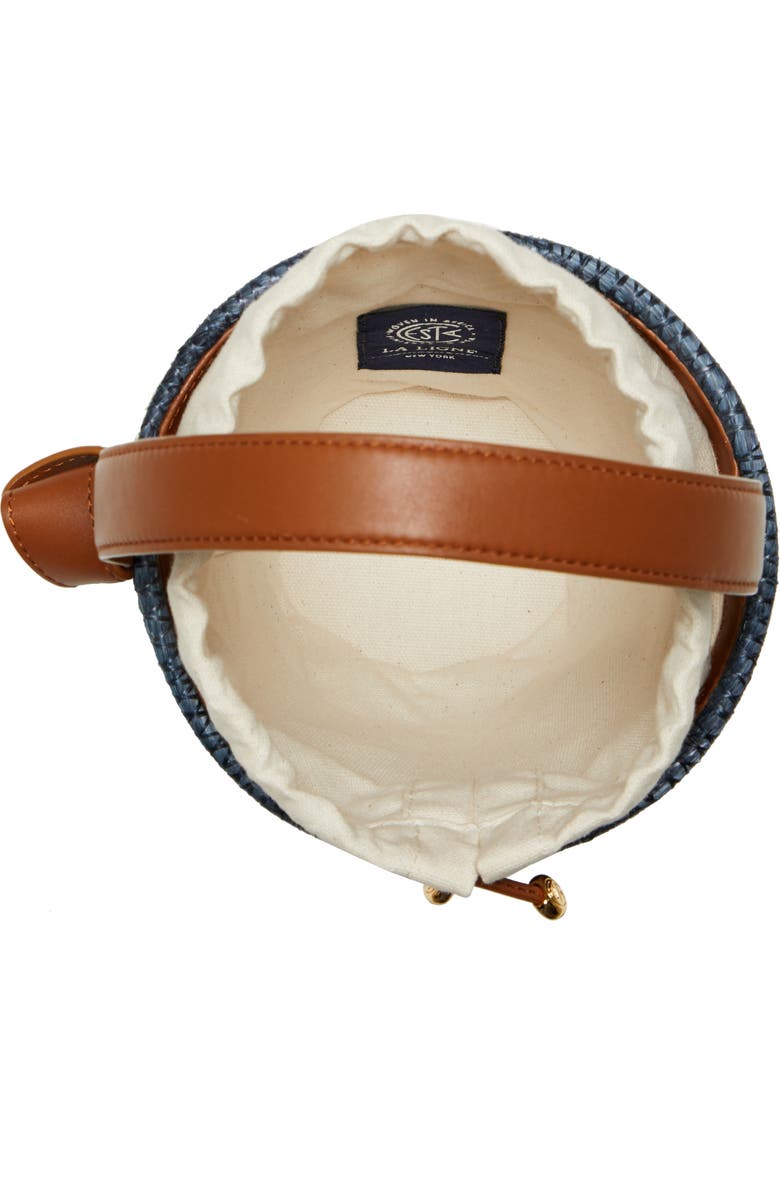 La Ligne x Cesta US Navy Lunch Pail Straw Handbag, Alternate, color,