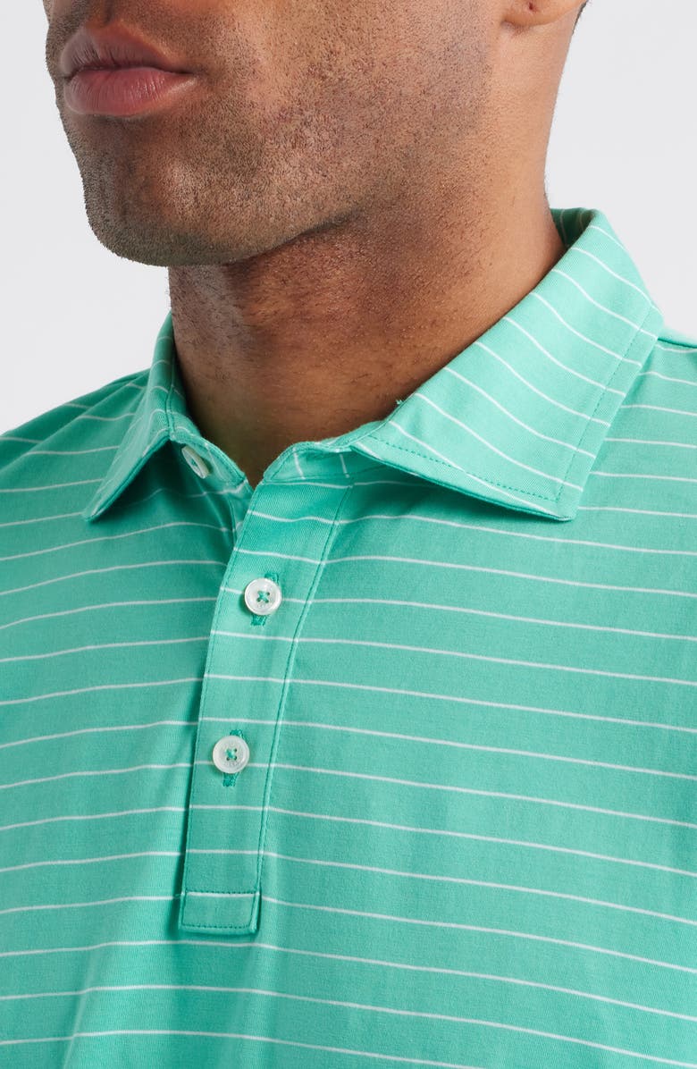 Peter Millar Crown Comfort Rover Stripe Pima Cotton Polo, Alternate, color, Meadow