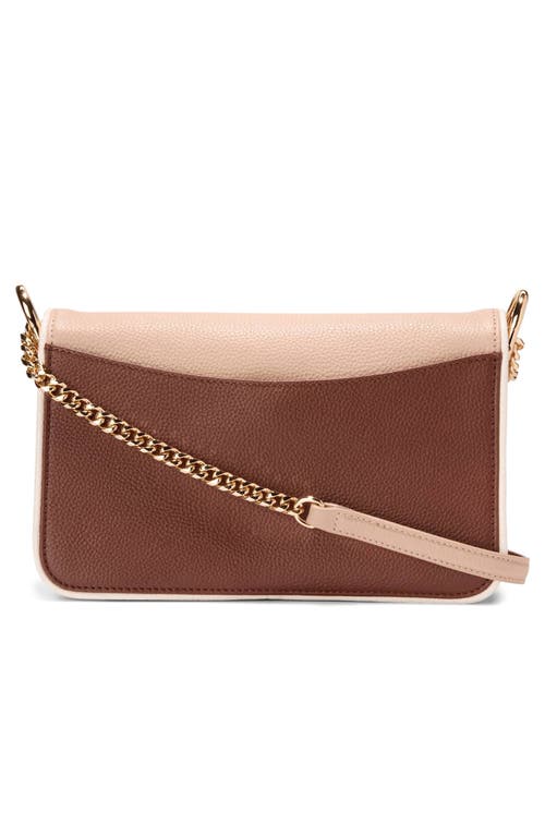Cole Haan Daniella Leather Chain Shoulder Bag In Soft Buff/cuoio/ivory