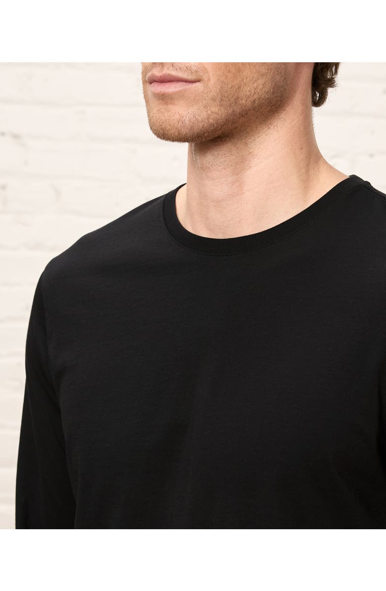 Pact Organic Cotton Men's Softspun Essential Crewneck Long Sleeve Tee, Alternate, color, Black