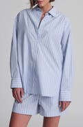 Mavi Jeans Stripe Oversize Cotton Button-Up Shirt