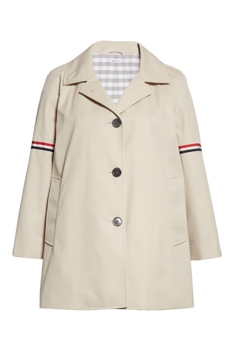 Armband Waterproof Twill Crop Car Coat, Alternate, color, KHAKI