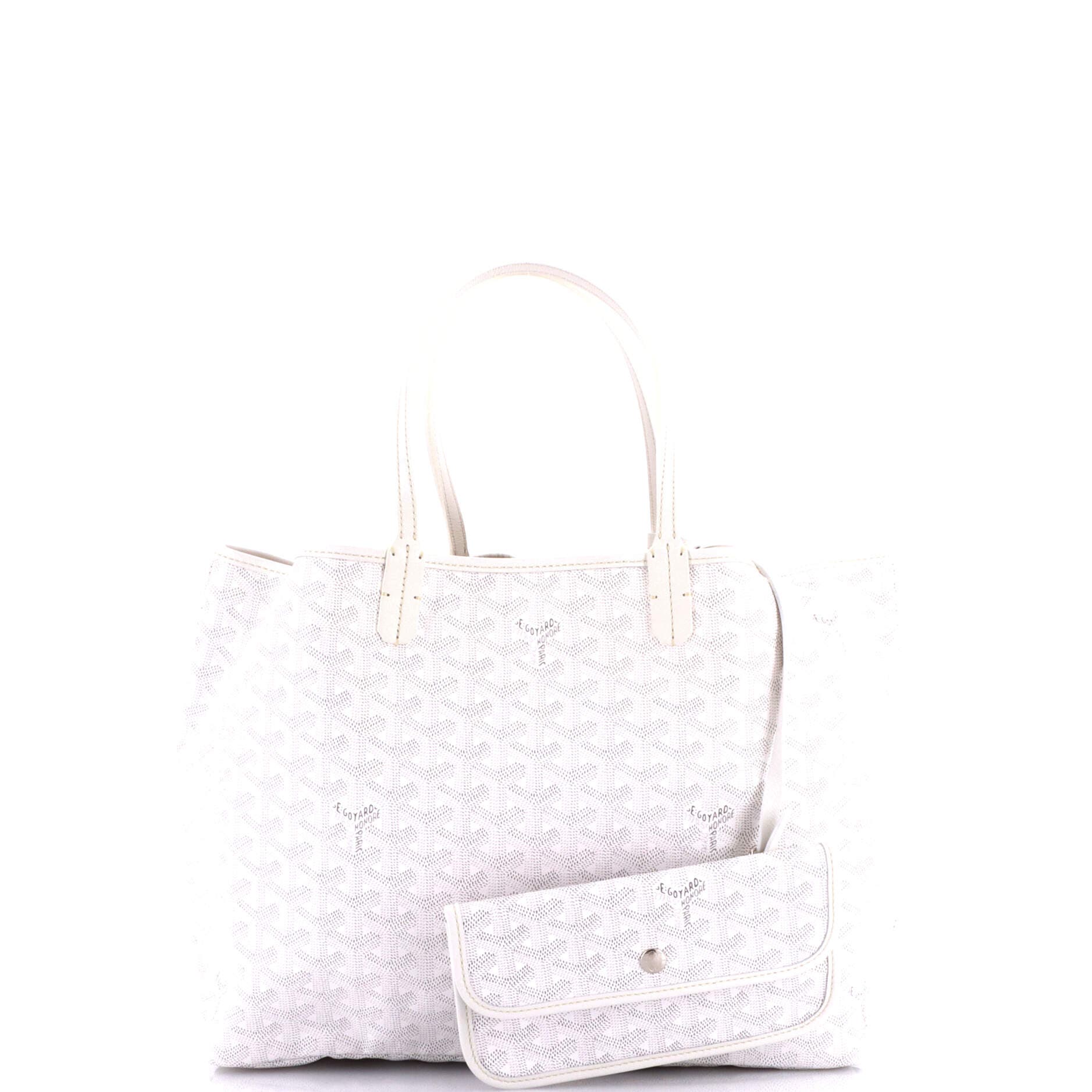 Pre-Owned Goyard Saint Louis Tote Coated Canvas PM, Alternate, color, White