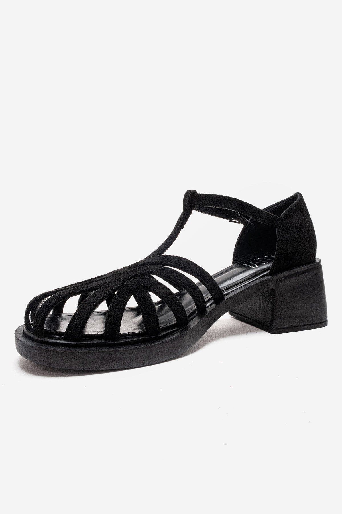 Prologue Shoes Nolana Block Heel Sandal, Alternate, color, Black Suede