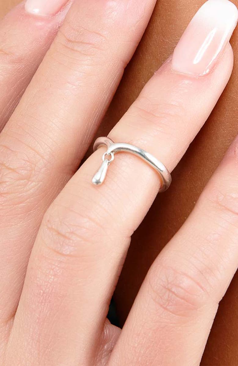Lucy Quartermaine Midi Ring with Drip, Alternate, color, Sterling Silver