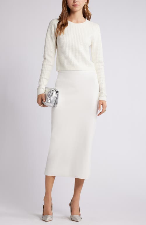OPEN EDIT OPEN EDIT SEQUIN CREWNECK SWEATER 