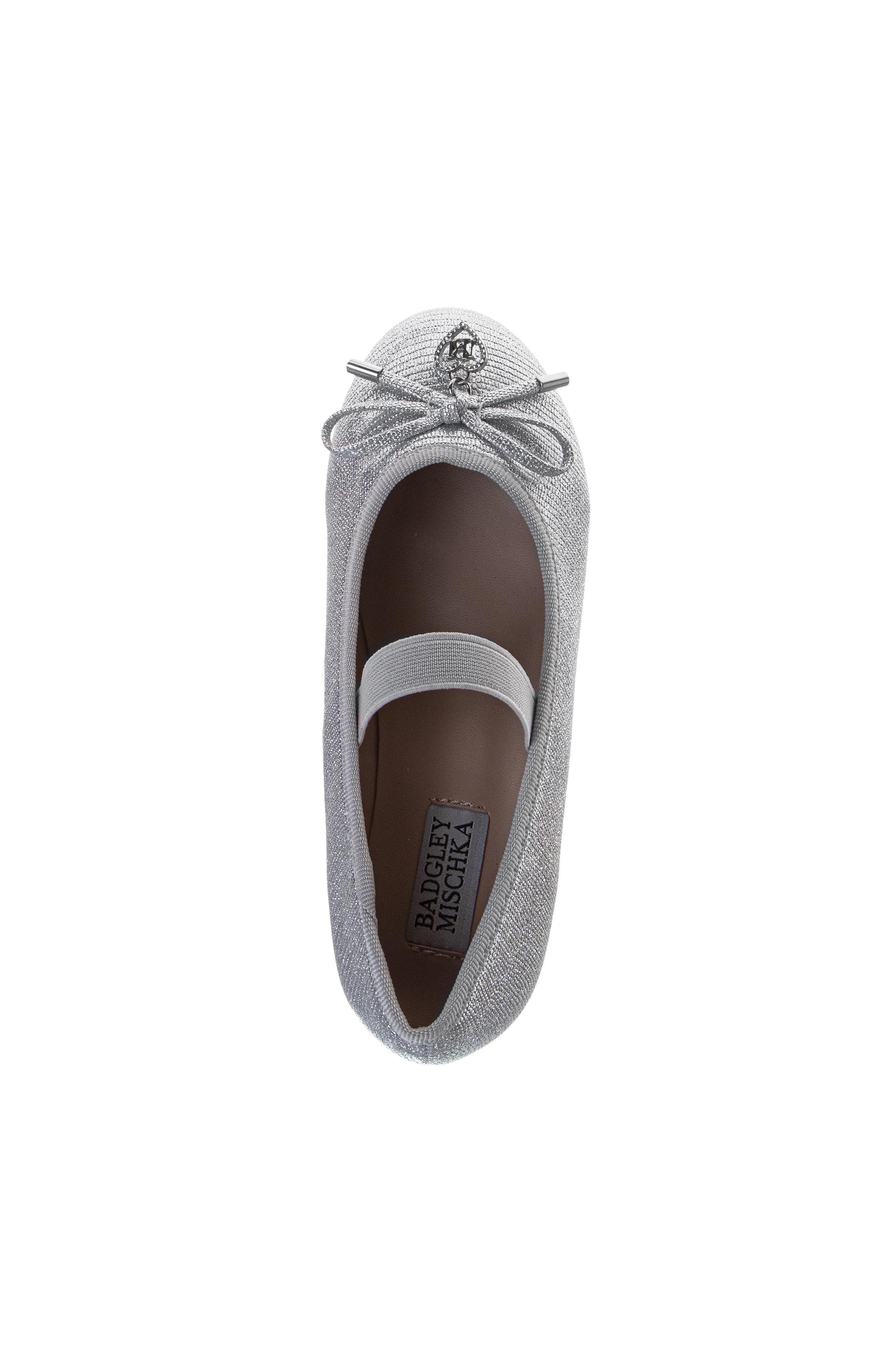 Dress Shoes for Girls Elegant Glitter Finish Classic Formal, Alternate, color, Silver