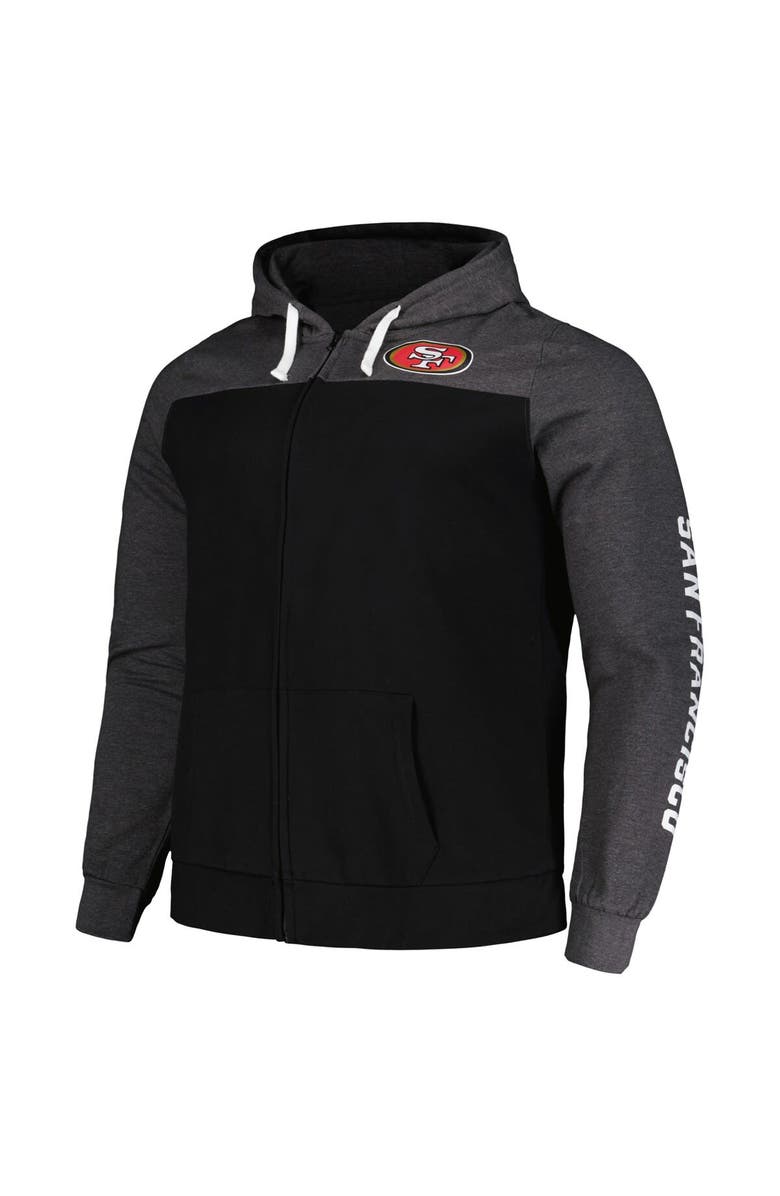 FANATICS Women's Fanatics Branded Heather Charcoal San Francisco 49ers Plus Size City Ties Full-Zip Hoodie, Alternate, color, 