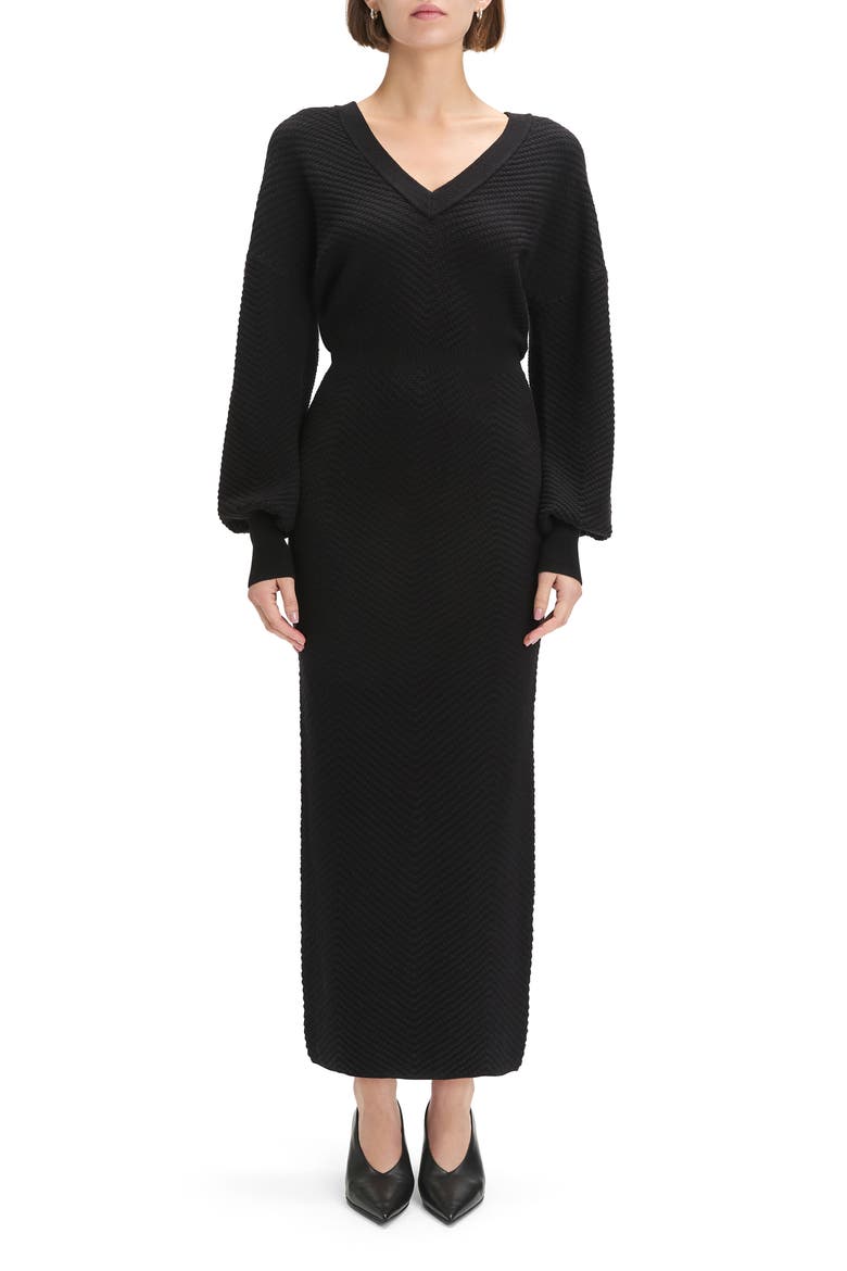 ivy sweater maxi dress Vestido Maxi Tipo Suter Ivy - Naranja/Combinado