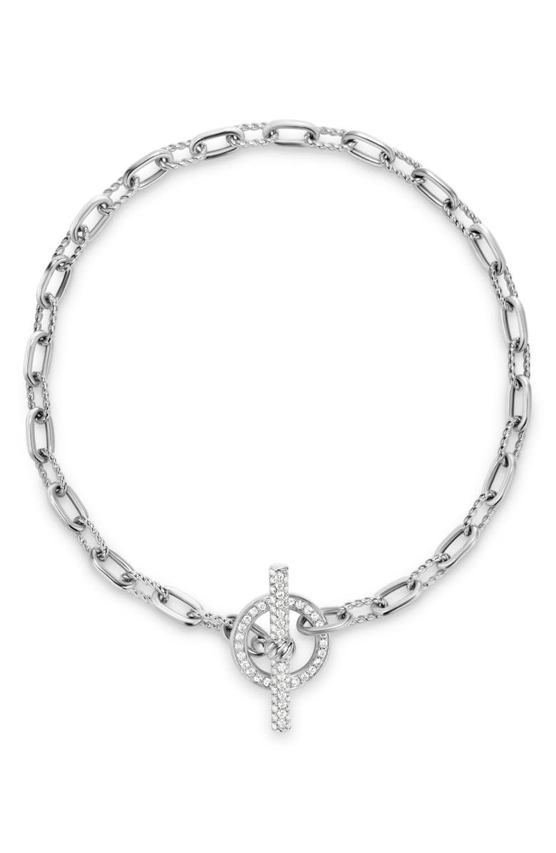 David Yurman DY Madison<sup>®</sup> Toggle Chain Bracelet in Sterling Silver with Diamonds, Alternate, color, Sterling Silver
