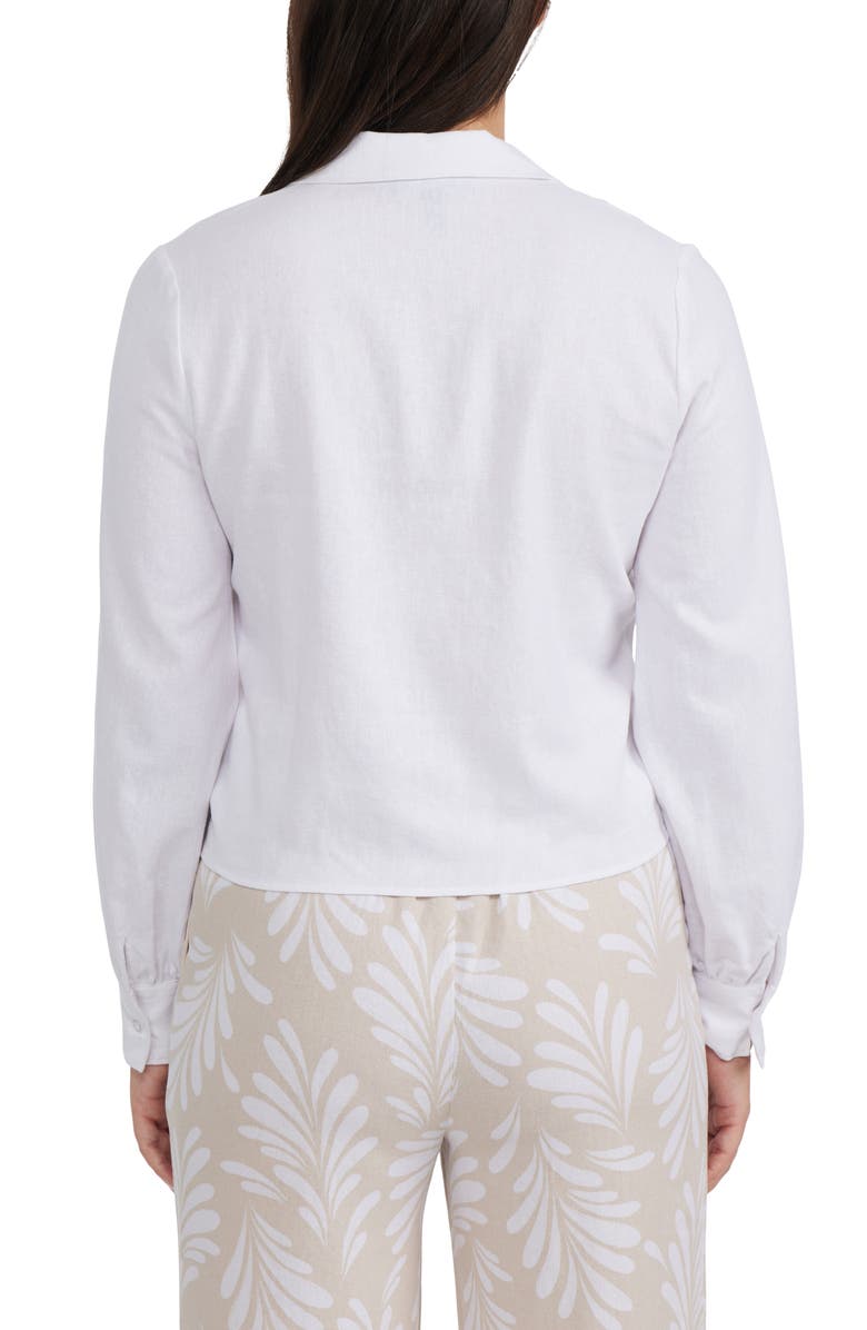 Ellen Tracy Tie Front Shirt, Alternate, color, 