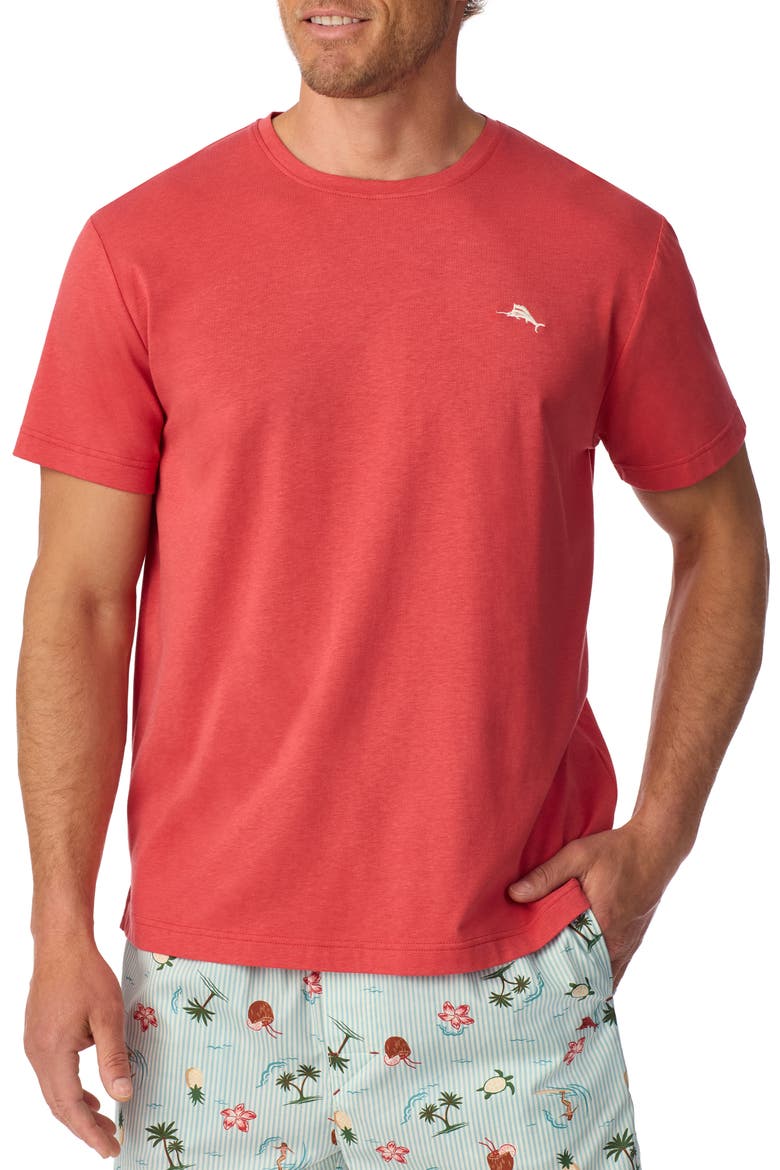Cotton Blend Undershirt, Main, color, CRANBERY