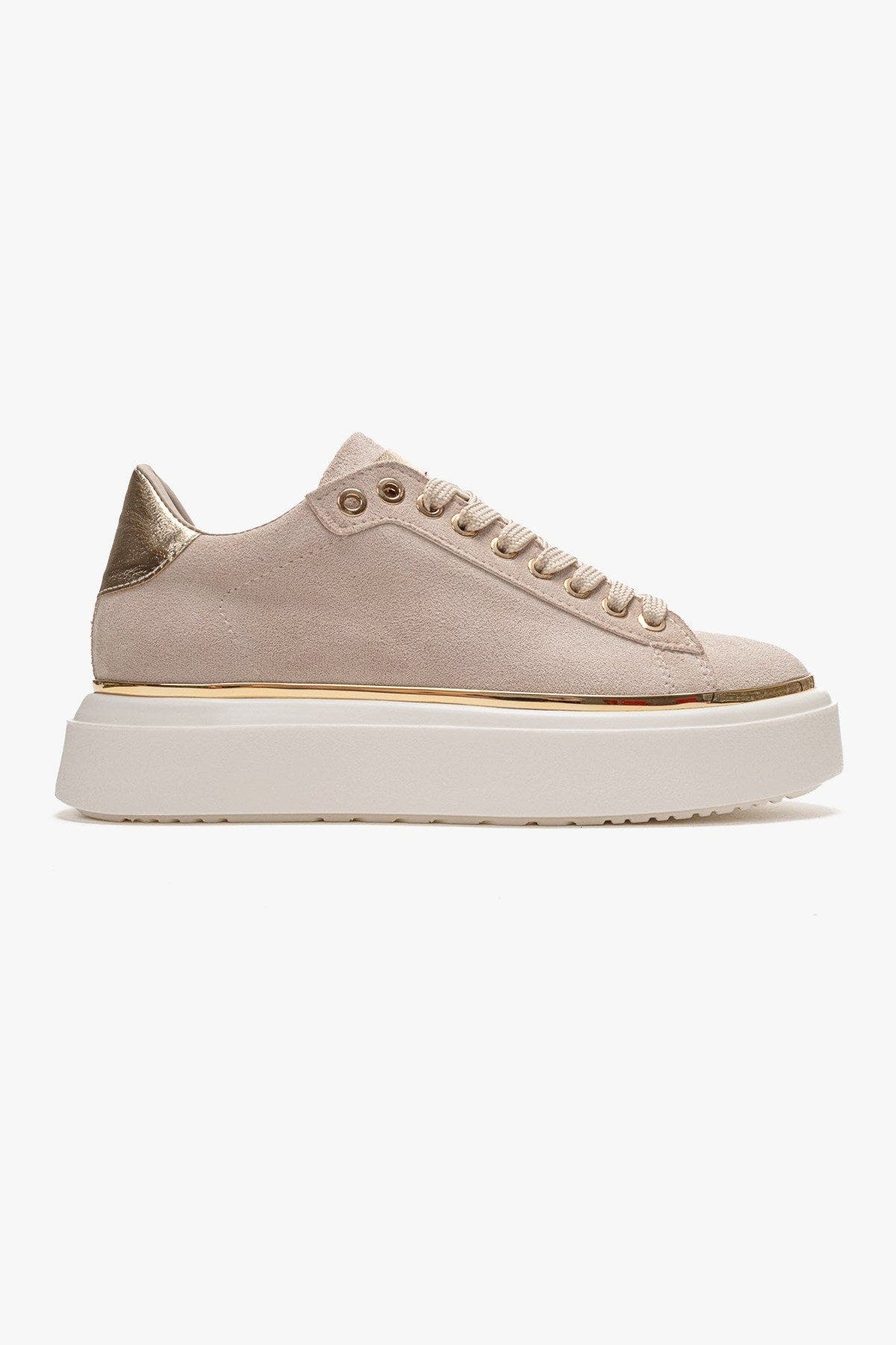 Borena Platform Sneaker, Alternate, color, Beige Suede