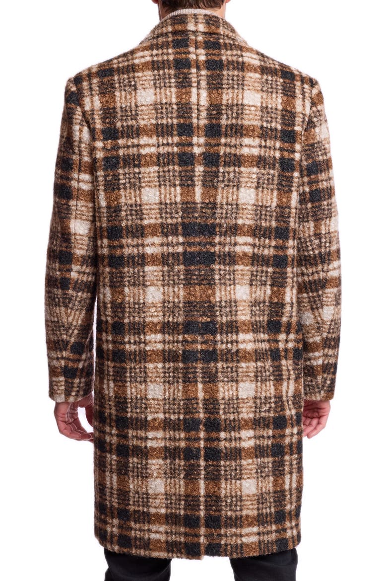 Plaid Slash Pocket Overcoat, Alternate, color, CHOCOLATE SWIRL CHECK