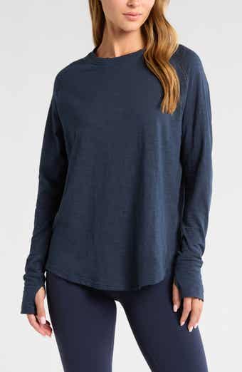 Zella Relaxed Washed 2.0 Long Sleeve Slub Tee