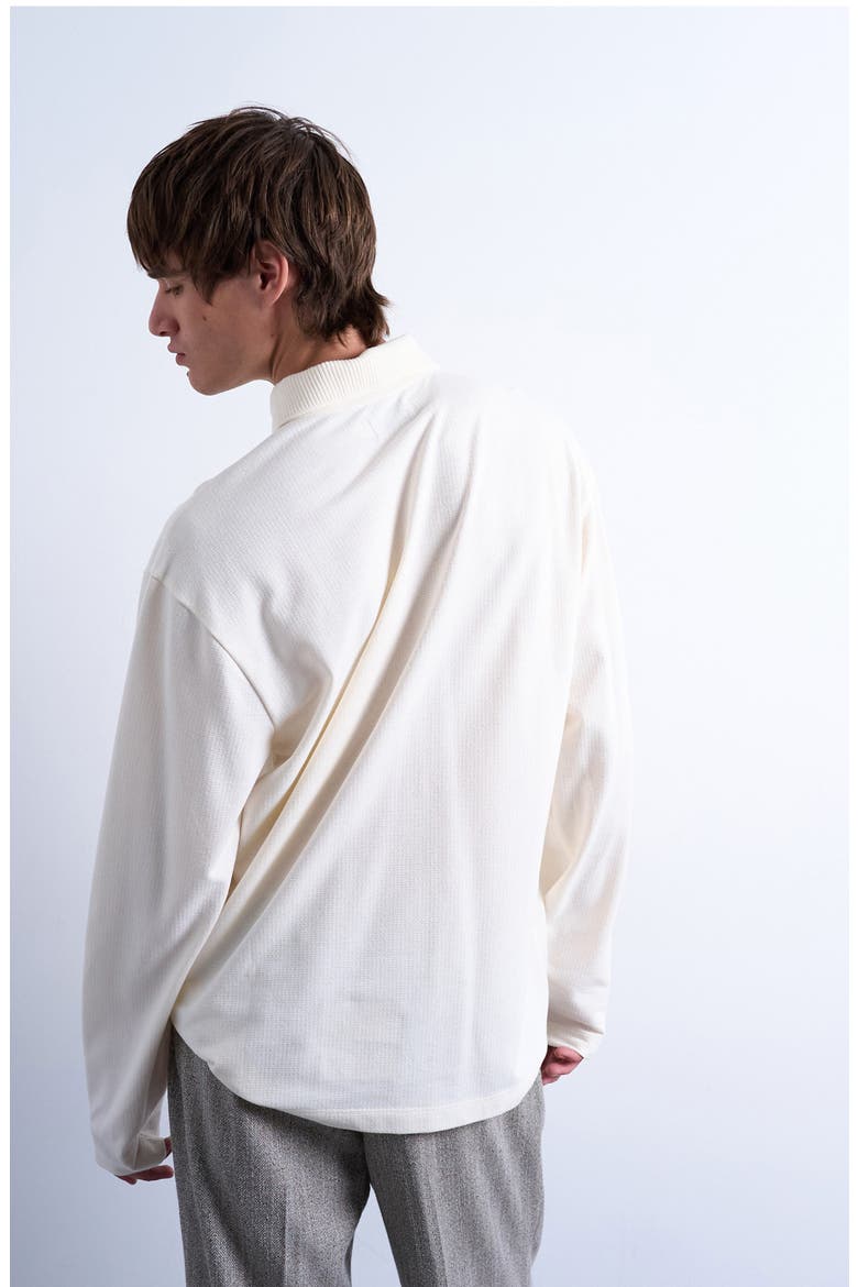 Long Sleeve Polo, Alternate, color, ECRU