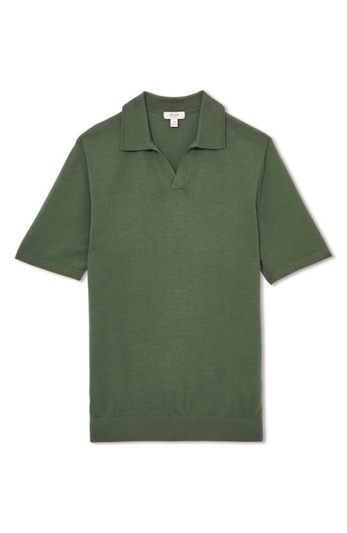Reiss Duchie Short Sleeve Merino Wool Polo Sweater In Multi
