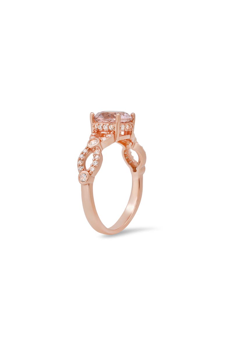 Queen Jewels Sterling Silver Cubic Zirconia Ring, Alternate, color, Rose Gold