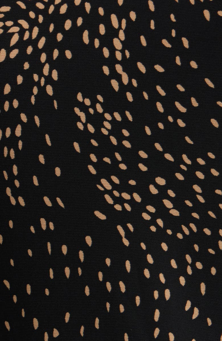 AK ANNE KLEIN Dot Tulip Sleeve Top, Alternate, color, Anne Black/ Vicuna