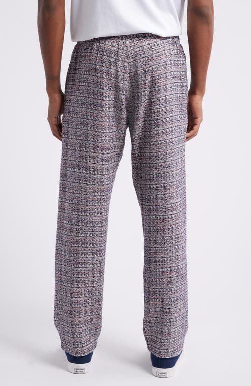 Standard Issue Tweed Drawstring Slacker Pants In Navy