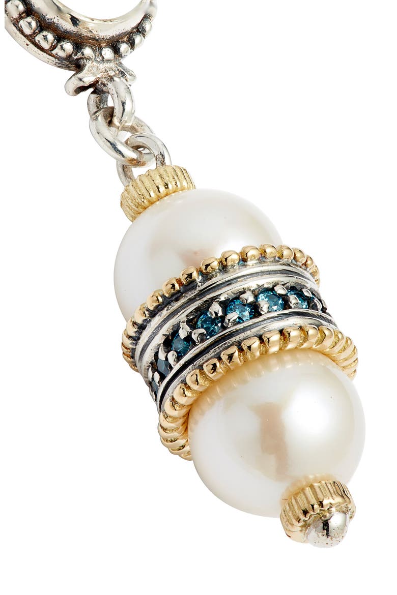 Thalia Double Pearl Drop Earrings, Alternate, color, SILVER/ PEARL