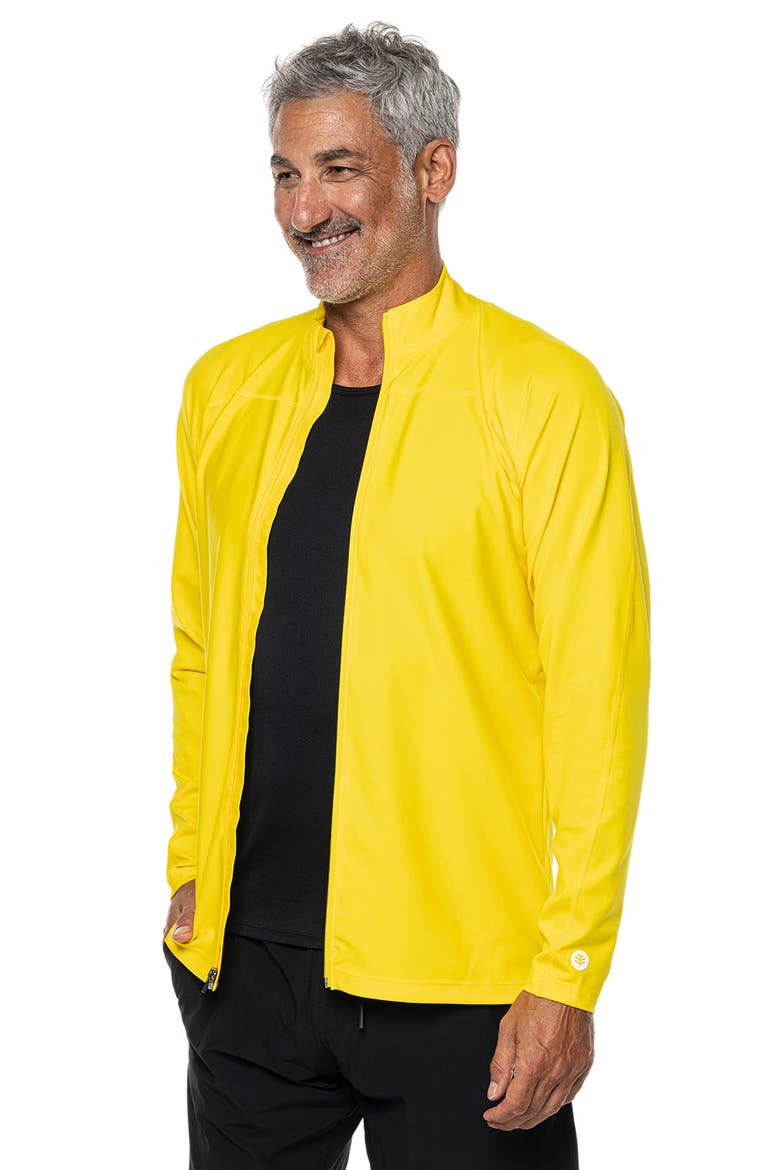 Men's Menorca Long Sleeve Swim Jacket, UPF 50+ Sun Protection, Alternate, color, Bold Yellow