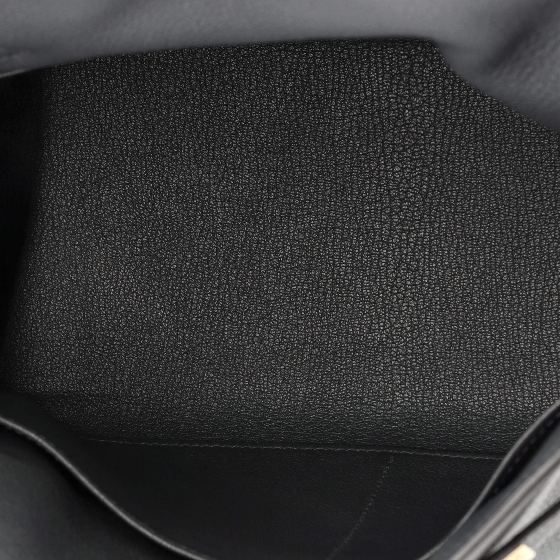 Pre-Owned Hermes Kelly Handbag Grey Togo with Permabrass Hardware 28, Alternate, color, 