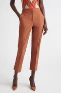 ST. JOHN Mélange Wool Blend Stretch Twill Crop Pants